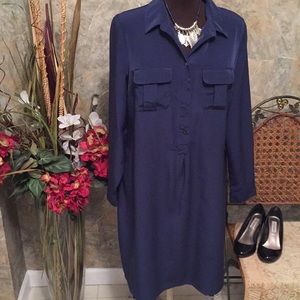 Shirt dress with pockets 🌹